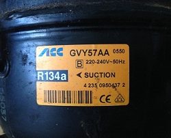 motor kompressor ACC GVY57AA R134a 150W